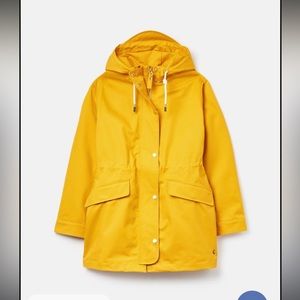NWT Joules Padstow raincoat in antique gold, US size 10